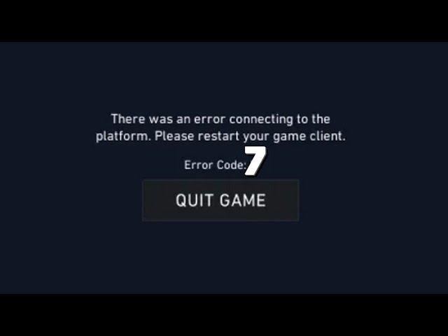 How to Fix Valorant Error Code 7 - Connection Problem Solved Easy and Quick 2023