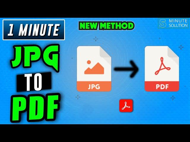 How to convert jpg to pdf 2024 | Adobe acrobat Tutorial