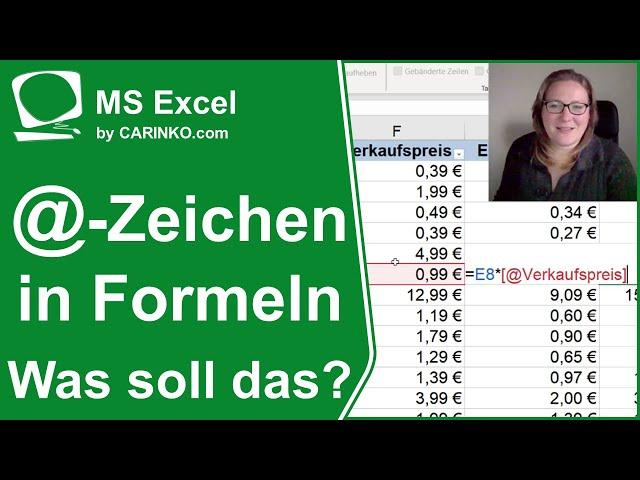 @-Zeichen in intelligenten Tabellen in Excel - Was bedeutet das? - carinko.com