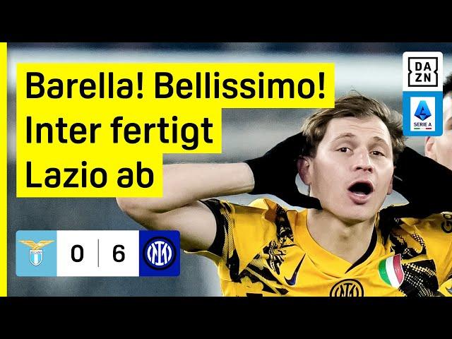 Barella und Co. mit Machtdemonstration: Lazio - Inter Mailand | Serie A | DAZN Highlights