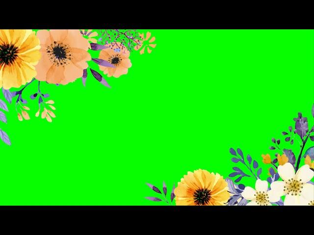 Frame Flowers / Moldura de Flores - Green Screen / Chroma Key