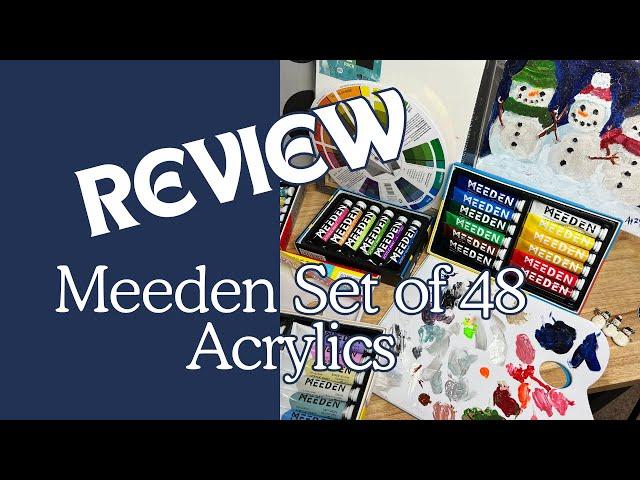 Review | @meedenarts  Set of 48 Acrylics for Beginners! Save 40% in December 2024 