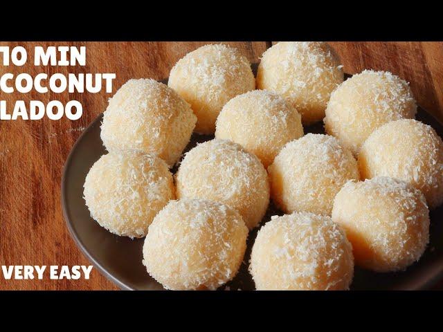 Instant Coconut Ladoo Recipe with Condensed Milk | नारियल के लड्डू (Hindi)