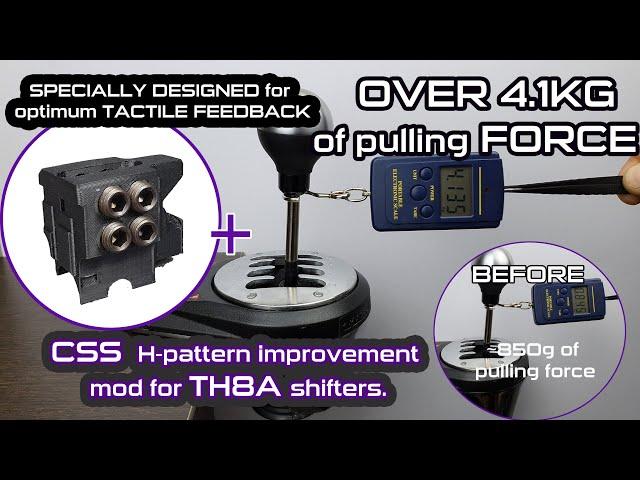 CSS H-pat 'Tactile feedback' mod installation for Thrustmaster TH8A/TH8RS shifters.