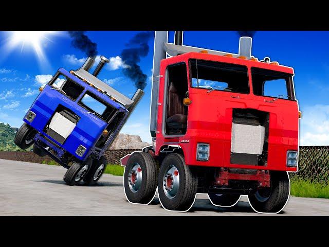 STRANGEST SEMI TRUCKS DOWNHILL! - BeamNG Multiplayer