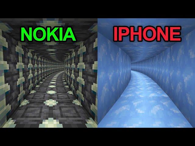 Teléfonos Representados en Minecraft