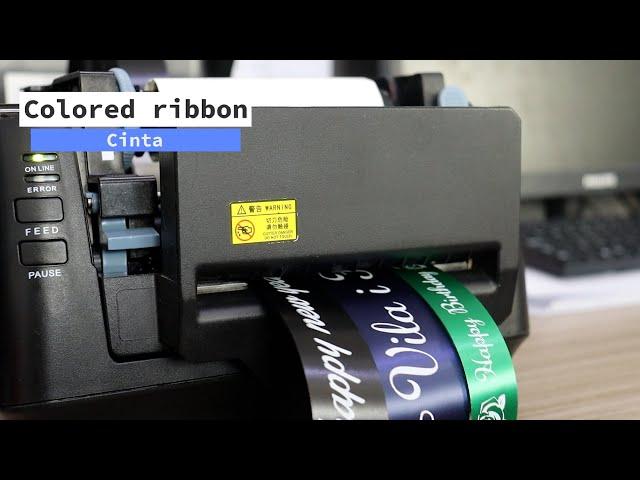 DIY Ribbon logo print | Easy Satin Ribbon making print | care washable textile cloth label