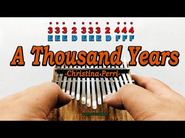 A Thousand Years By Christina Perri - Kalimba Easy Practice