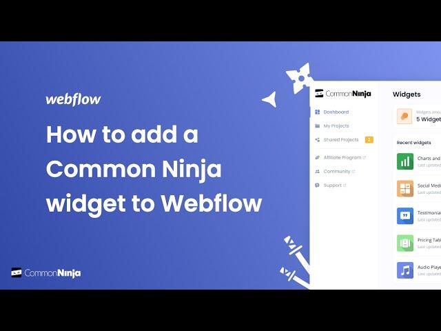 How to add a Common Ninja Widget to Webflow