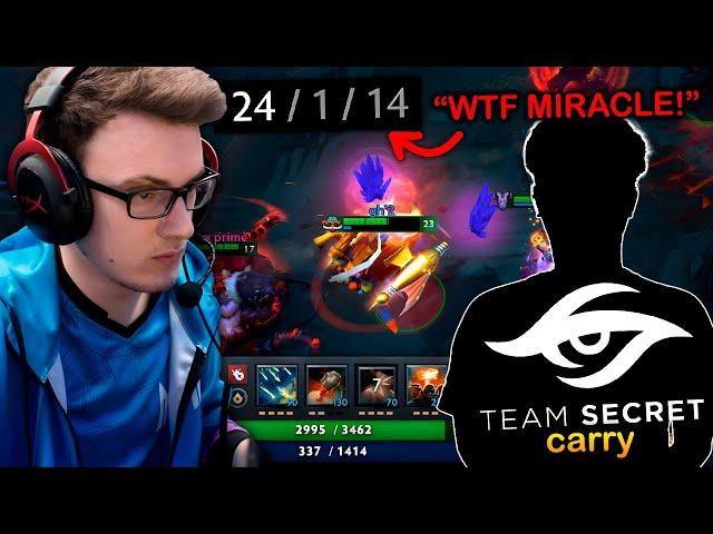 How Miracle- SHOCKED this Pro Player from Team Secret with THIS CARRY Performance