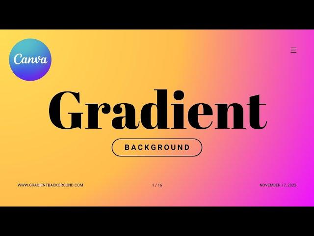 How to Make a Gradient Background in Canva