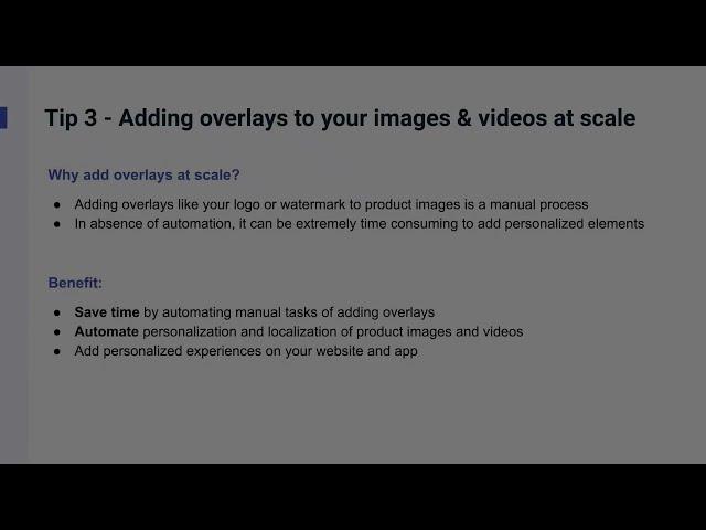 Tutorial - Adding Overlays on Images and Videos with Cloudinary at Scale