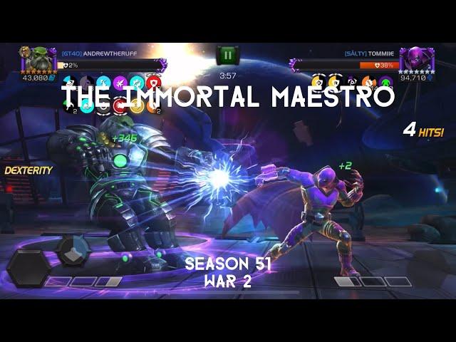 The Fall of Immortal Maestro? Season 51 Alliance War 2 - GT40 vs Salty