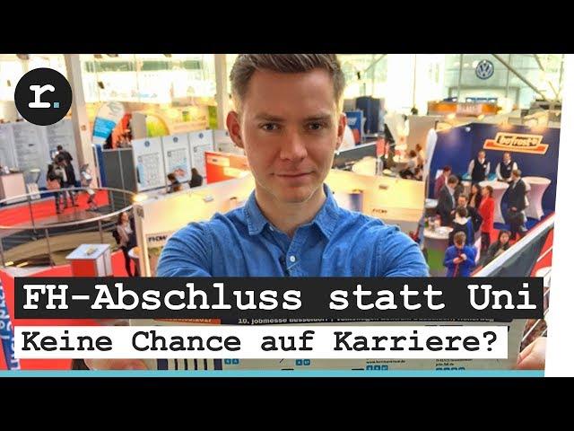 FH-Abschluss statt Uni - Keine Chance auf Karriere? | reporter