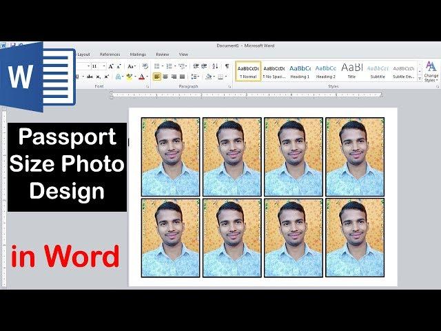 How to Make a Passport size photo in Microsoft Word