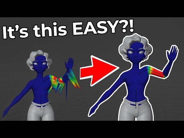 Weight Painting Is EASY!! (Blender 3D)