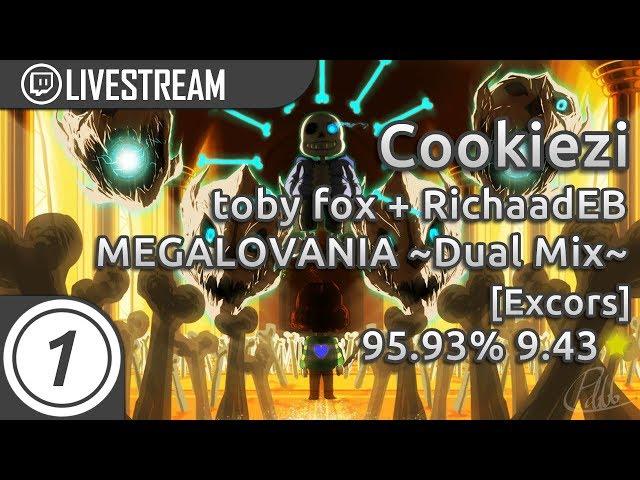 Cookiezi going GOD MODE on MEGALOVANIA ~Dual Mix~ | 9.43* 1235/1381x | Livestream w/ chat reactions!