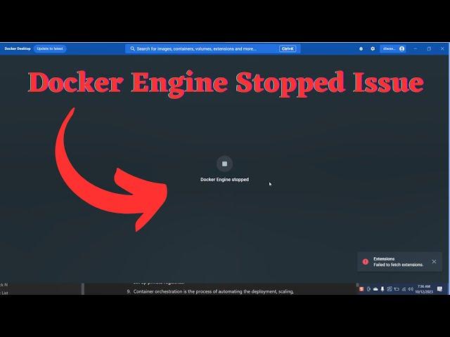 Docker Stopped and Extension Issues? Here's How to Fix Them