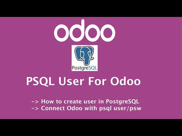 Setup Odoo in local system Postgres ownership with Odoo