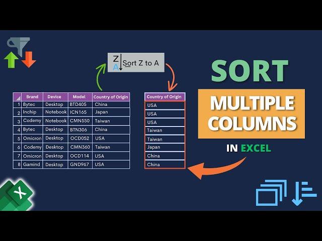 How to Sort Multiple Columns in Excel