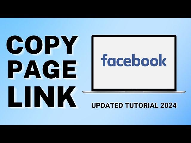 How To Copy Facebook PAGE LINK on PC (2024)