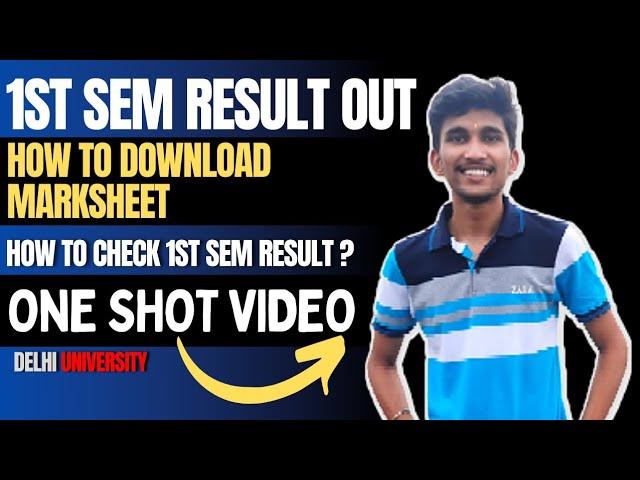 How to check du 1st semester result 2022? How to download DU 1st sem marksheet?