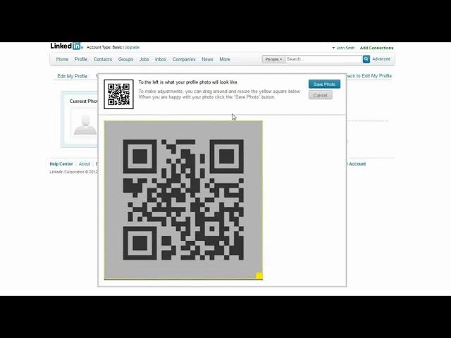 Adding QR Code to a LinkedIn Profile