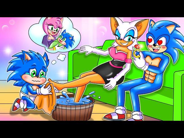 POOR BABY SONIC! DAD, Don't Leave Me Alone! - Baby Sonic Backstory | Sonic the Hegdehog 2 Animation