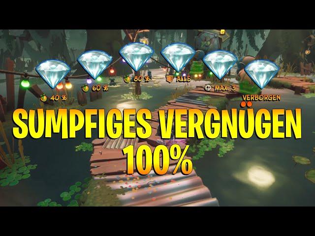 Crash Bandicoot 4 - Sumpfiges Vergnügen 100% - Alle Kisten und Edelsteine