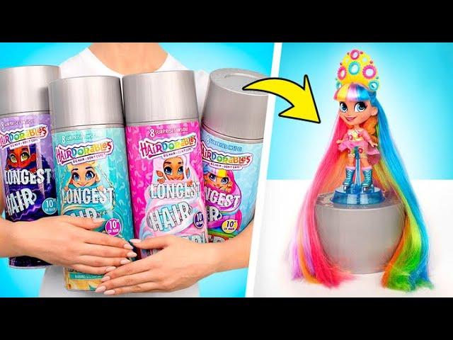 Unboxing Doll with the Longest Hair Ever | Brush and Style Hairdorables!