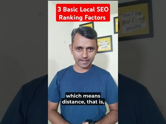 3 Basic Local SEO Ranking Factors #guddukumar #localseo #ranking