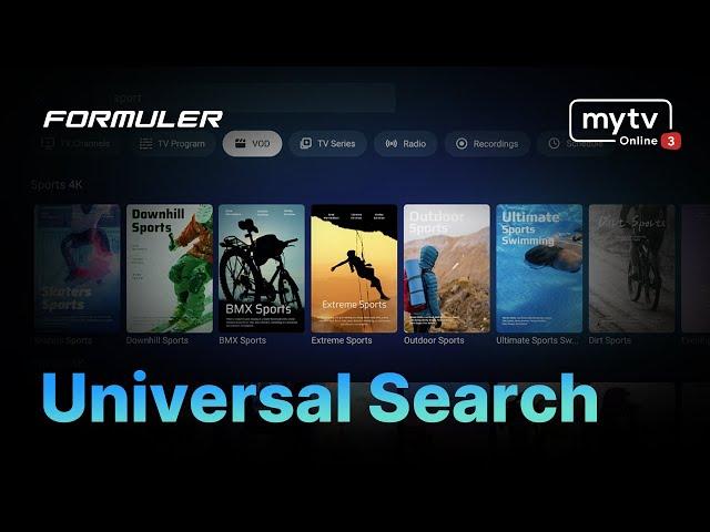 MYTVOnline 3 : Universal Search