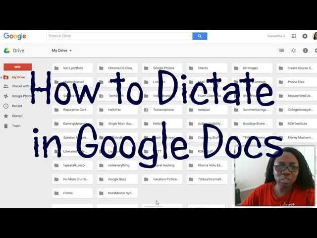 How to Dictate in Google Docs