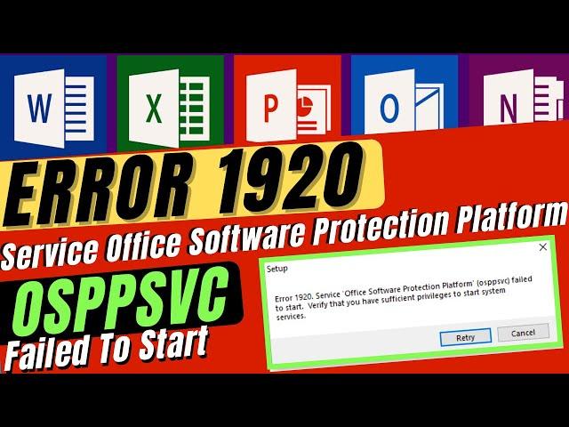 [FIX] Error 1920 (Office2010) service office software protection platform OSPPSVC failed to start
