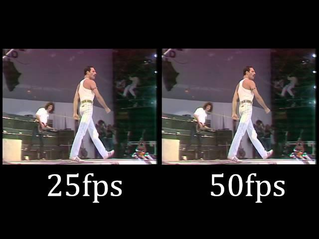 Queen - Live Aid - 25fps vs. 50fps