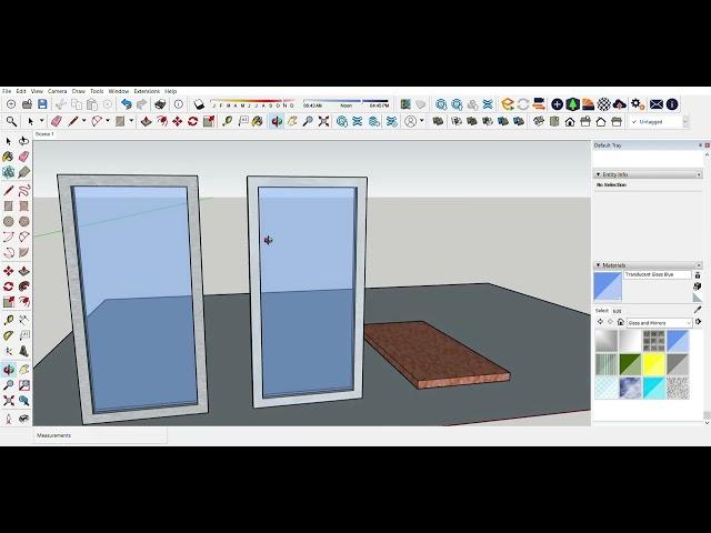 How to make 3D sliding window in SketchUp - STEP BY STEP AND EASY