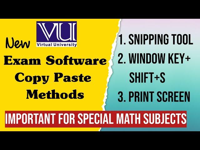 VU Exam Software 2022 | Copy paste correctly all methods | Vu exam Demo 2022 new updated