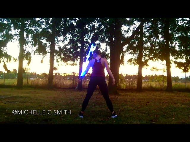 CRAZY LIGHTSABER SPINNING!  - Watch this video! | Michelle C. Smith