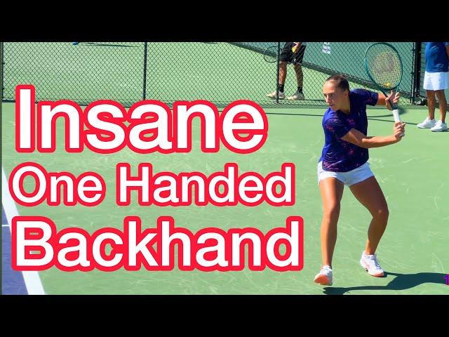 Is This The Best WTA One Hander? (Tennis Backhand Technique)