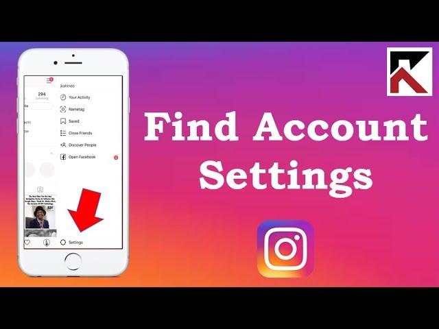 How To Find Account Settings Instagram Update