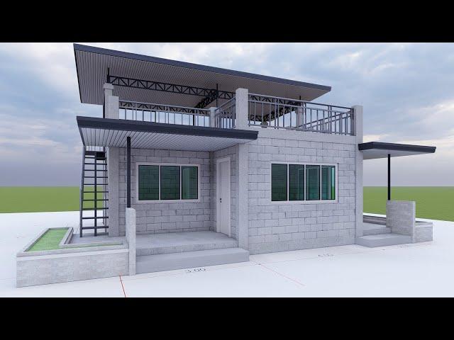 Modern House Design with Roof Deck I 9X9 M. I 81 Sq.M.