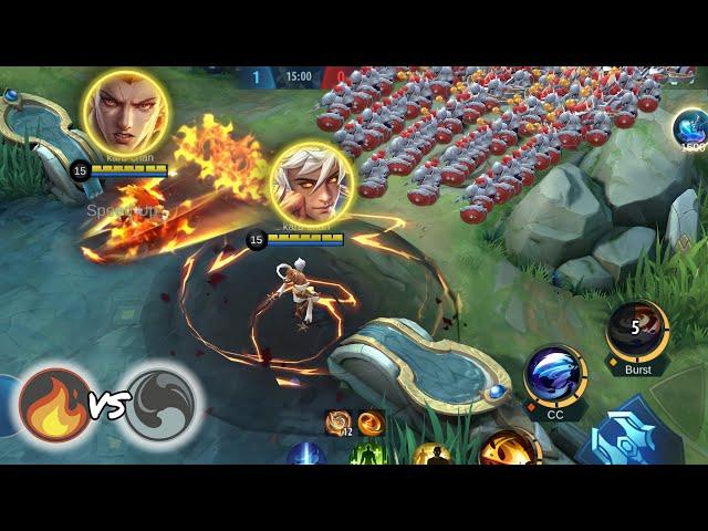 fire vs wind (valir vs vale vs 100 minions full mage item)