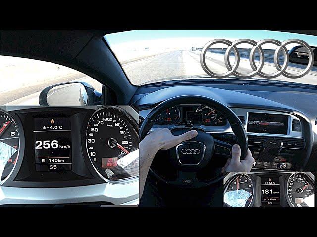 Audi A6 C6 | 3.0 TFSI 290  HP | POV TEST DRIVE | Top Speed on German Highway