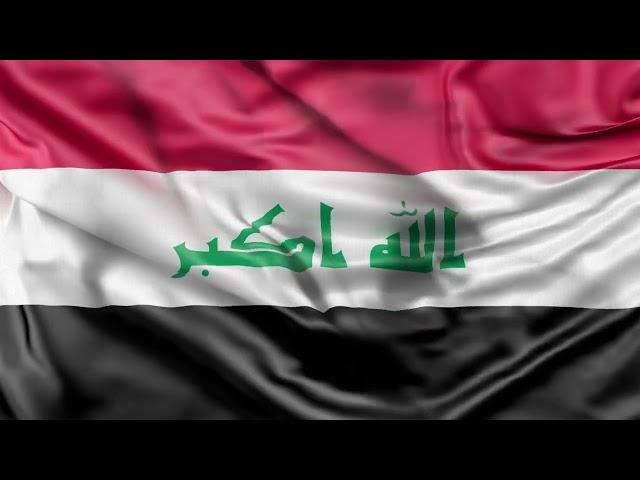 Iraq Flag 25 seconds Loop - FREE Full HD Stock Footage - Realistic Iraq Flag Wave Animation