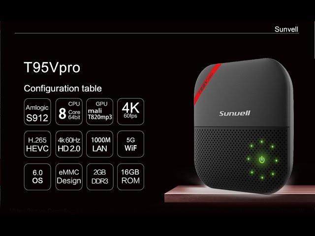 Sunvell T95V Pro TV Box Amlogic S912 Octa core Android 6 0