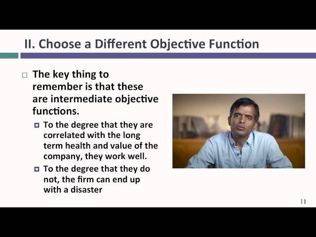 Session 3: The Objective in Corporate Finance - Reality