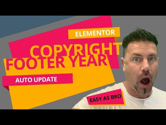 HOW TO  Update Your Footer Copyright Year Automatically!  Wordpress Elementor Auto Copyright!