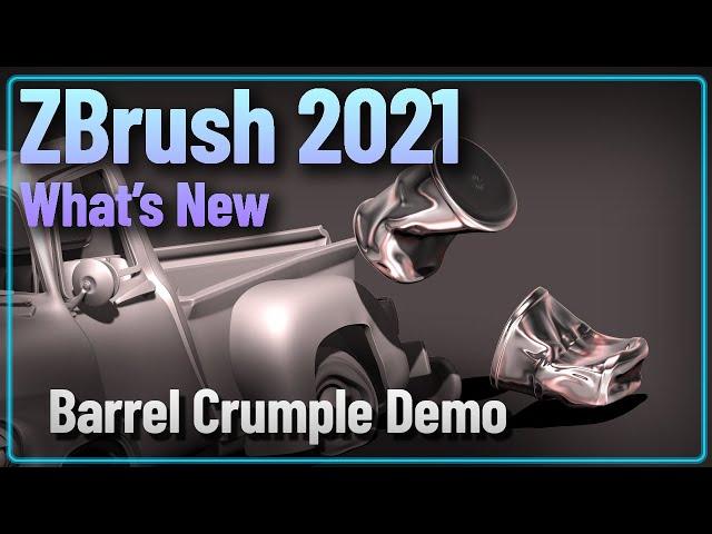 029 ZBrush 2021 Hard Surface Simulation Barrel Crumple Demo
