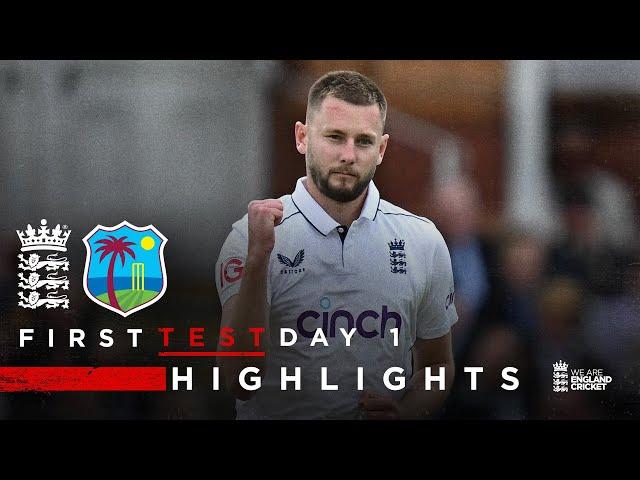 Gus Atkinson Takes 7-45 on Debut | Highlights - England v West Indies Day 1 | Rothesay Test 2024