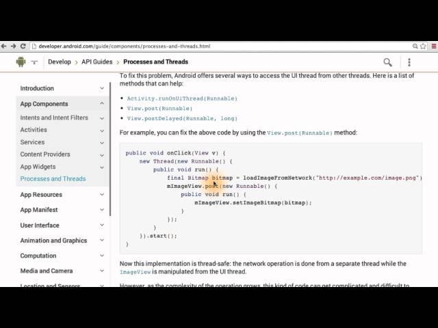 Main Thread vs Background Thread - Developing Android Apps